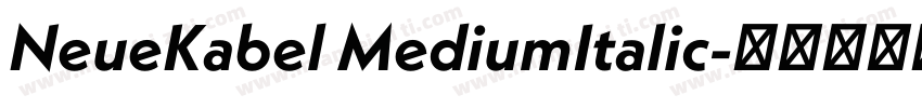 NeueKabel MediumItalic字体转换
